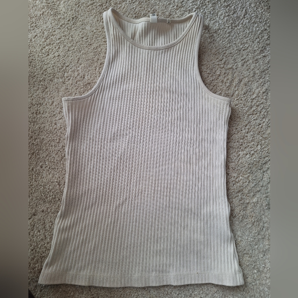 Kotn Cream Ribbed Tank Top